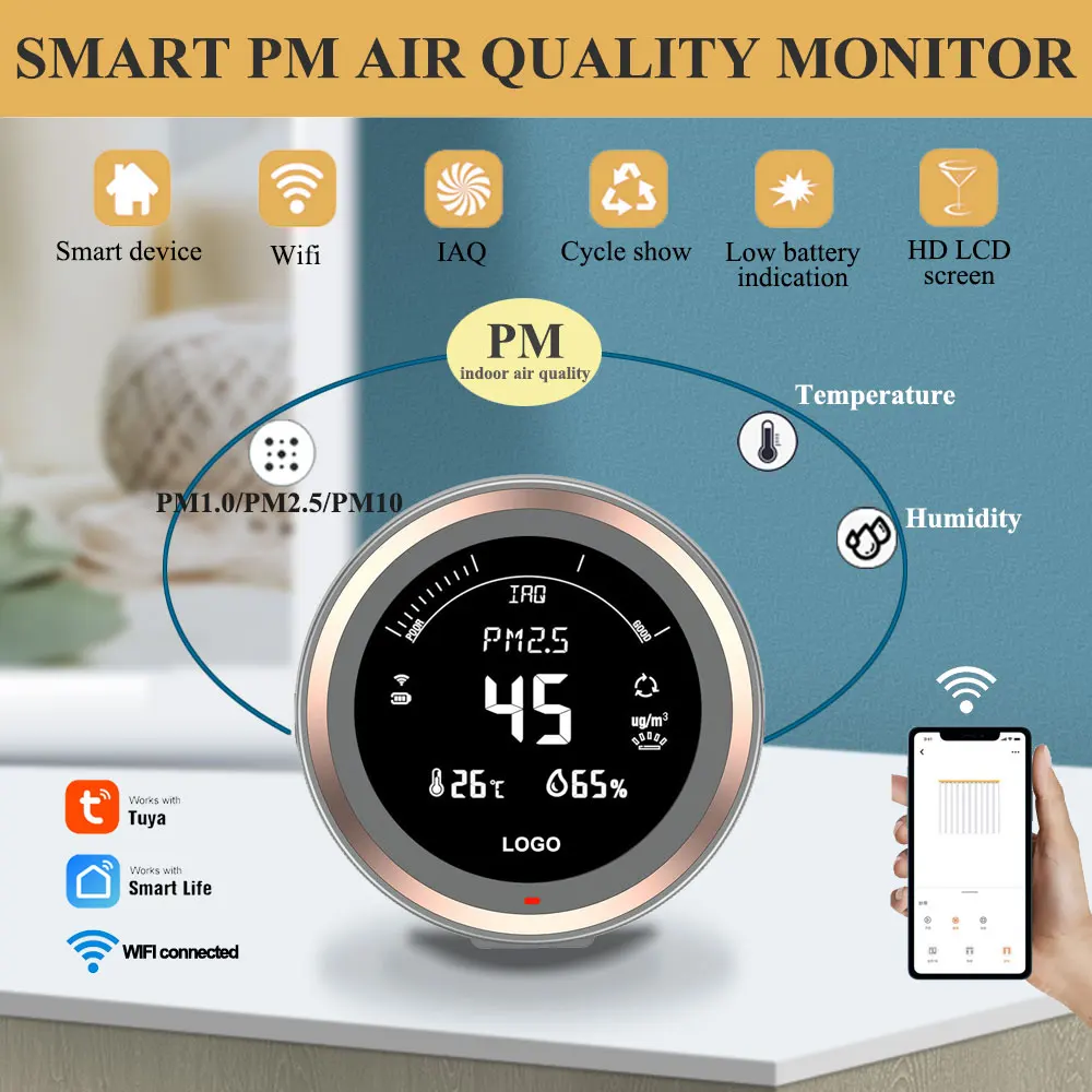 Wholesale Outside Outdoor Air Quality Monitor PM1.0 PM2.5 PM10 Dust Particle Sensor