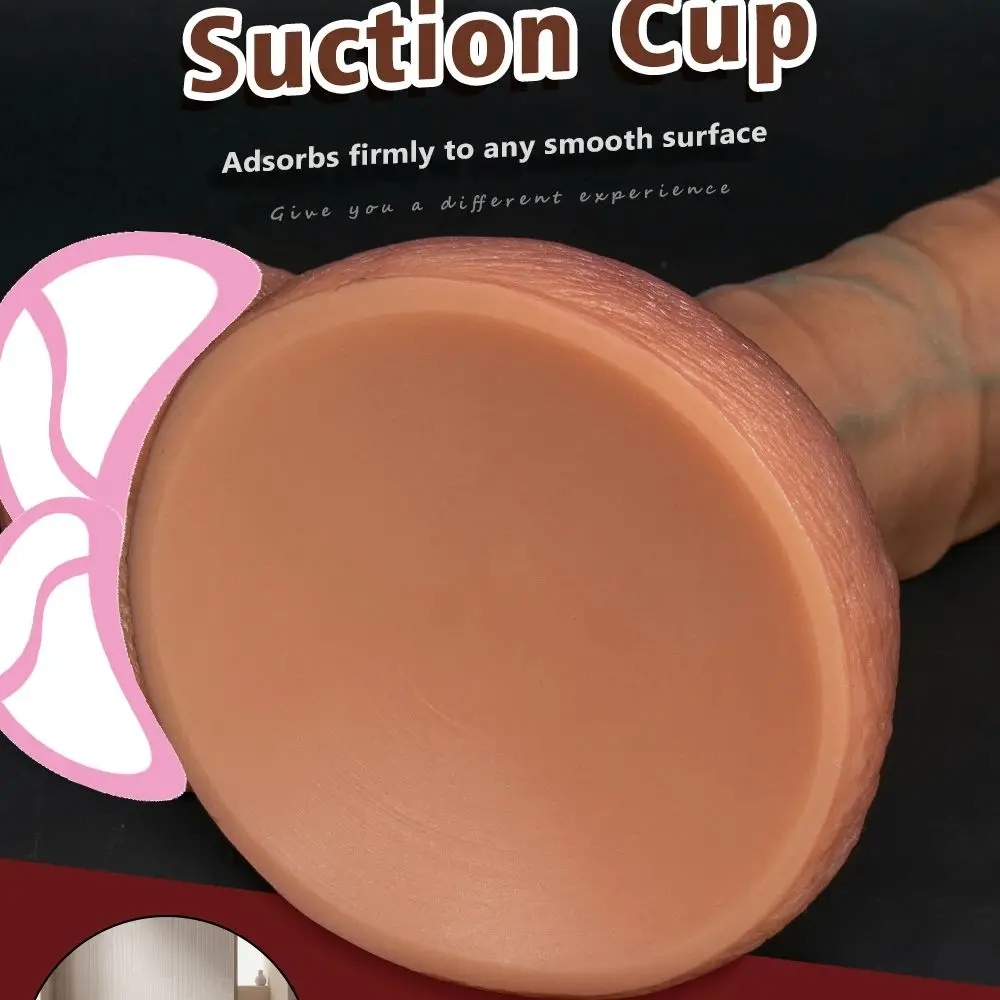 Super big Soft Dildo Realistic Penis Double-layer Silicone Sex Toys Female Masturbator Suction Cup Dildos for Women Men