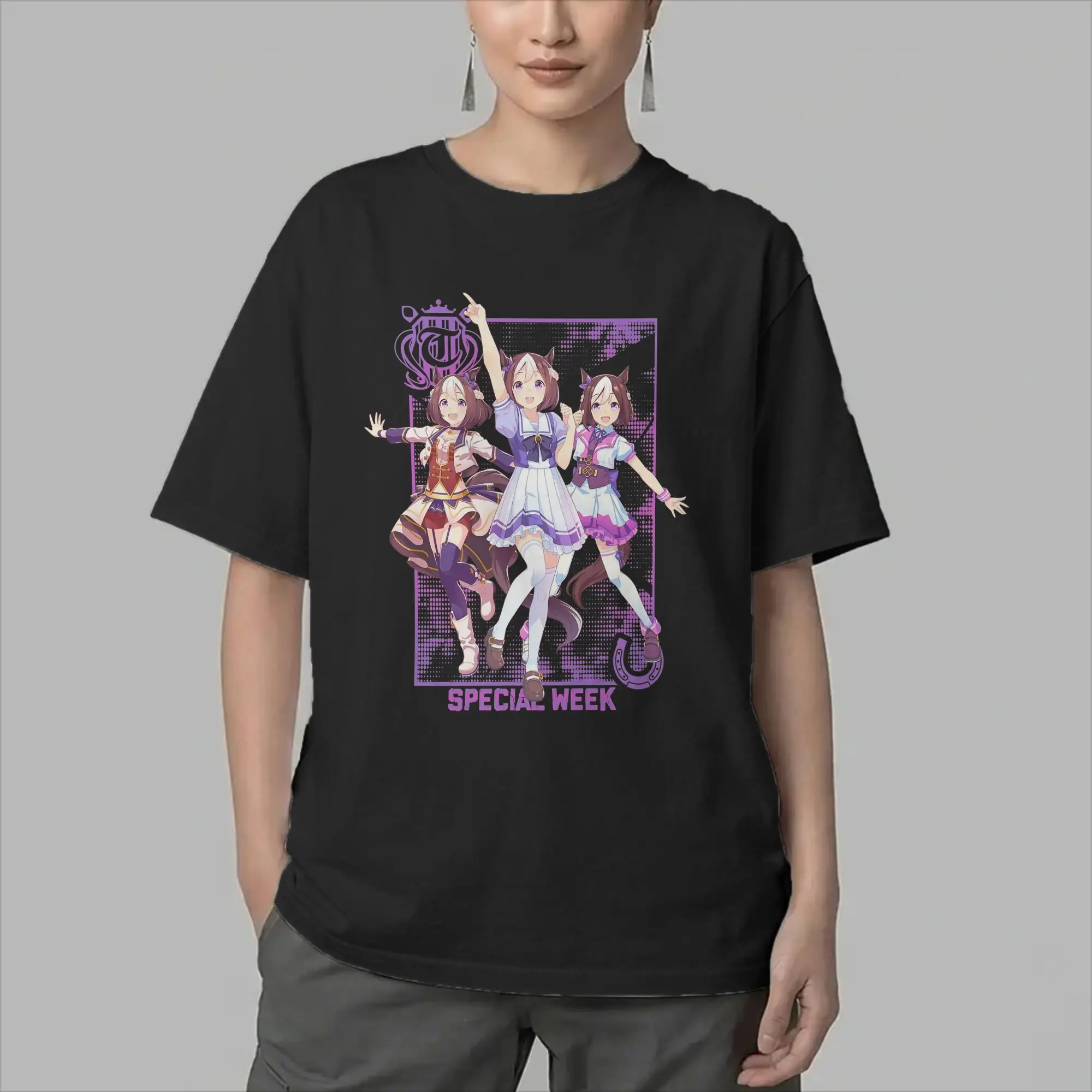 Special Week Uma Musume Men T Shirts  Funny Tee Shirt Short Sleeve Crew Neck T-Shirt Cotton New Arrival Clothing
