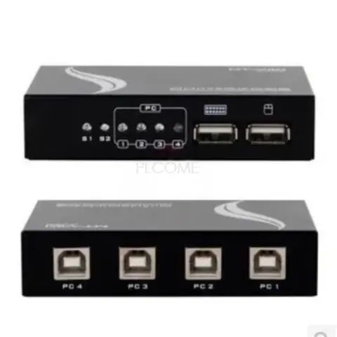 4 Port USB Synchronous Controller, Keyboard And Mouse Synchronizer For Multiple PCs Game Control, With Cables