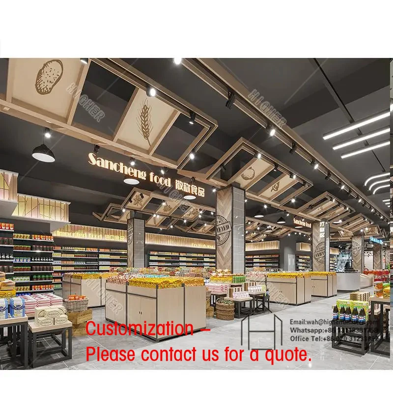 custom.Customized  Factory Price Supermarket Design Layout Modern Grocery Layout Gondola  Supermarket
