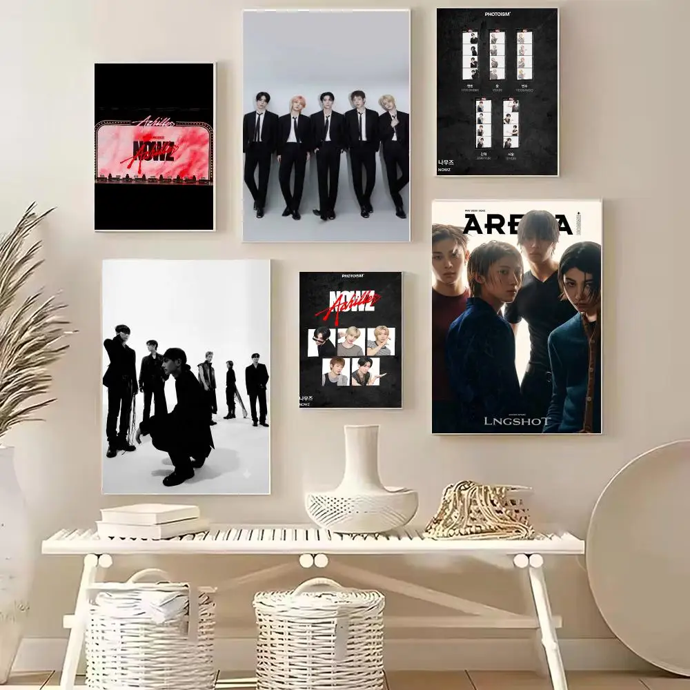 K-pop Band N-NOWZ Achilles Poster PP Wall Decor Posters Celebrity Art Prints Aesthetic Wall Art Bedroom Office Home Gift
