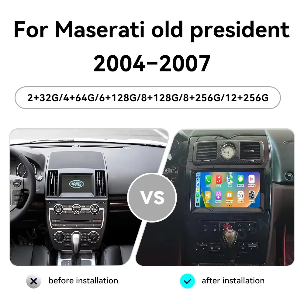Car Radio For Maserati old president 2004-2012 CarPlay Android Auto GPS Automotive Multimedia Radio Stereo Receiver Head Unit