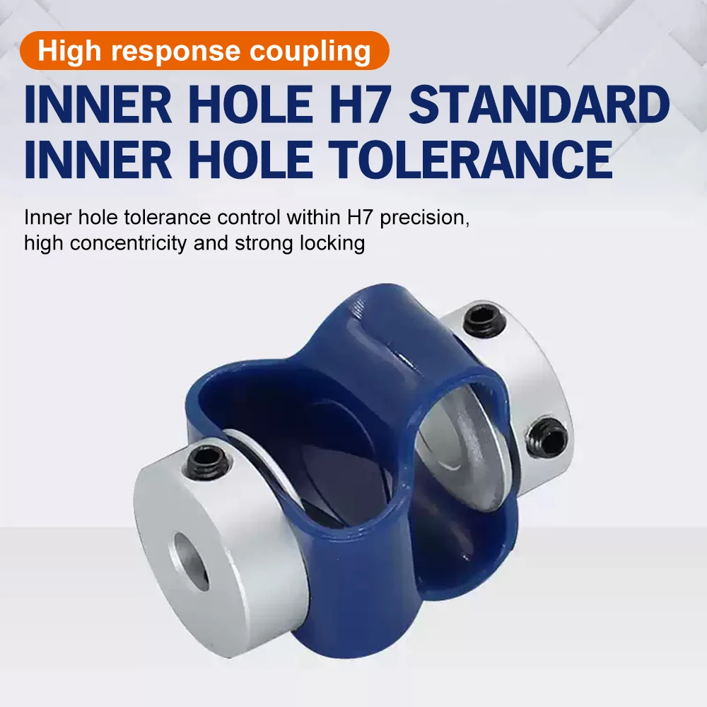 8-shaped Elastic Aluminum Coupler PU Spring Shaft Connector for Encoder Motor Lead Screw GB Standard, Tell Us Bore Before Order