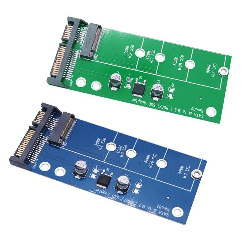 1Pcs High Efficiency SATA M2.SSD Convert Adapter Card M2 To SATA3 Adapter Card NVME SSD Upgraded SATA 6 Gbps NGFF Adapter