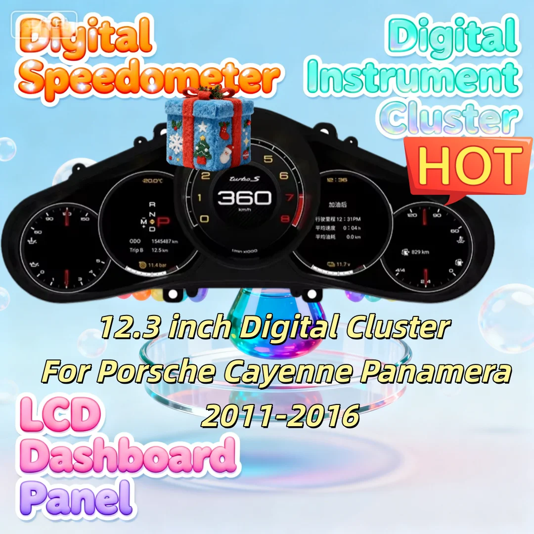 

12,3-дюймовый дисплей приборной панели для Porsche Cayenne Panamera 2011-2016, цифровой приборный щиток, спидометр, виртуальный дисплей