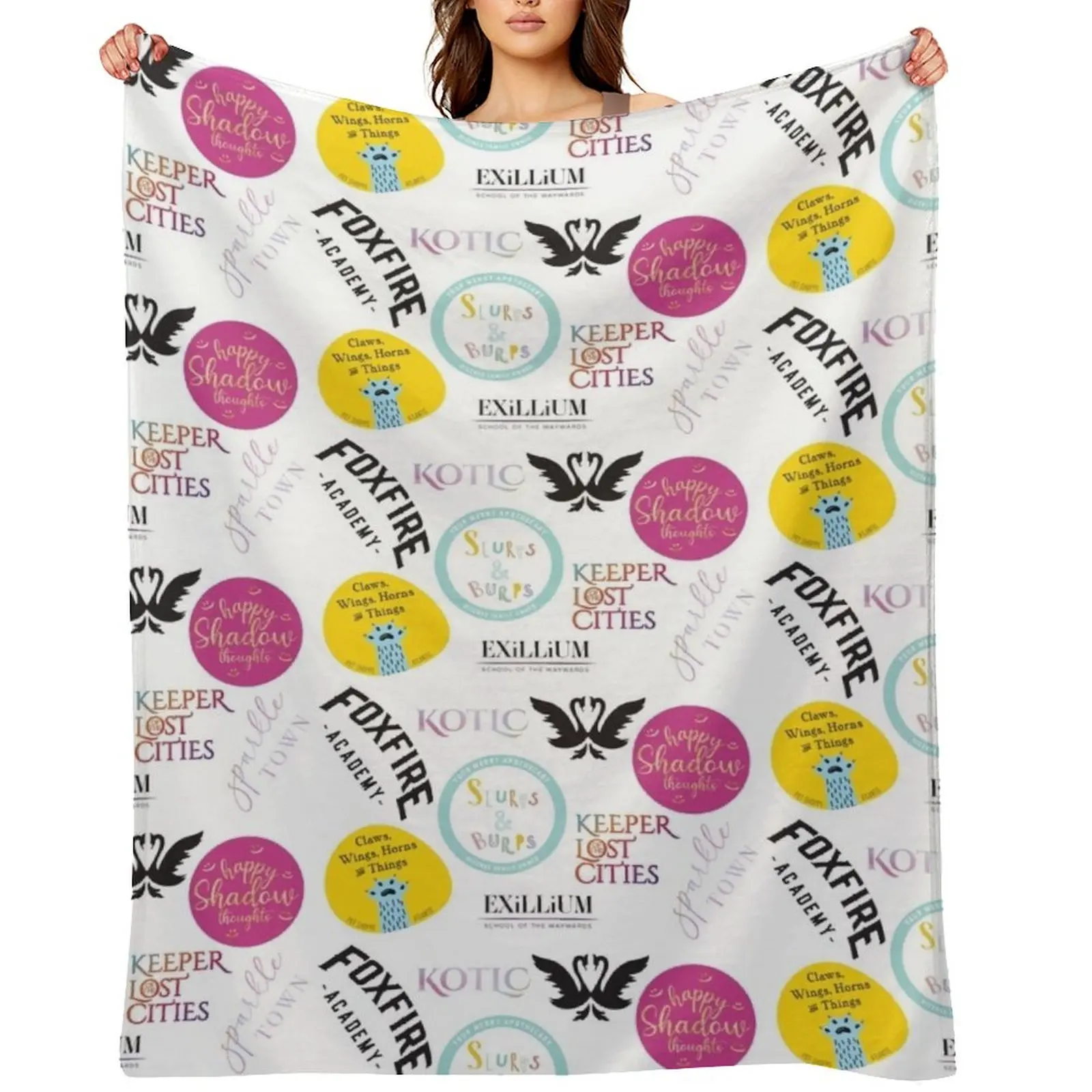 Keeper of the Lost Cities Throw Blanket Vintage Loose Flannel Fabric Sofa Quilt Blankets