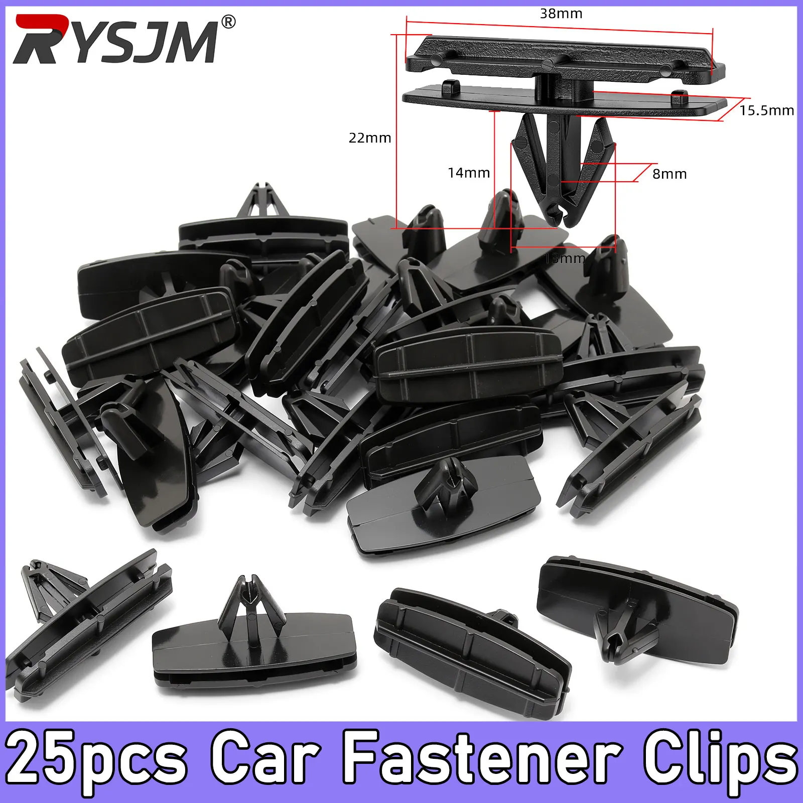 25 clips universales de plástico de 13 mm para molduras de guardabarros y faldones de Jeep Wrangler 68039280-AA, accesorios de sujeción