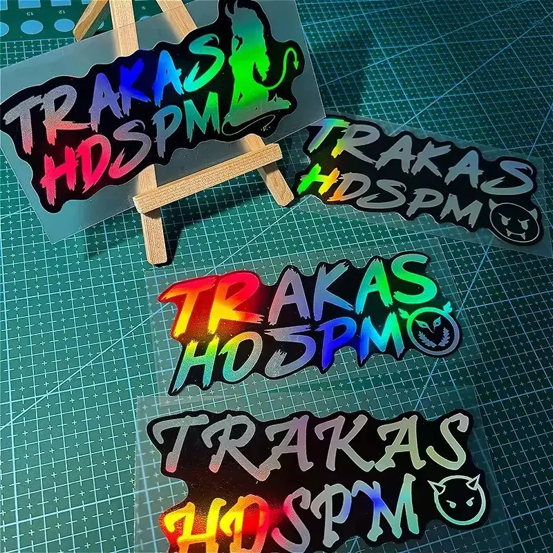 Laser TRAKAS HDSPM motorcycle funny girl devil motorcycle helmet DIY decorative sticker scratches waterproof reflective refit