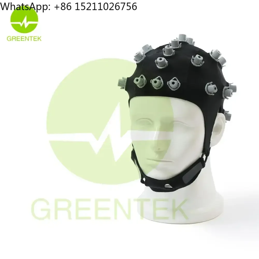 Saline based Semi-Dry Gelfree-S3 EEG Electrode Cap for direct connection with NeXus-32 for Neurofeedback and Biofeedback