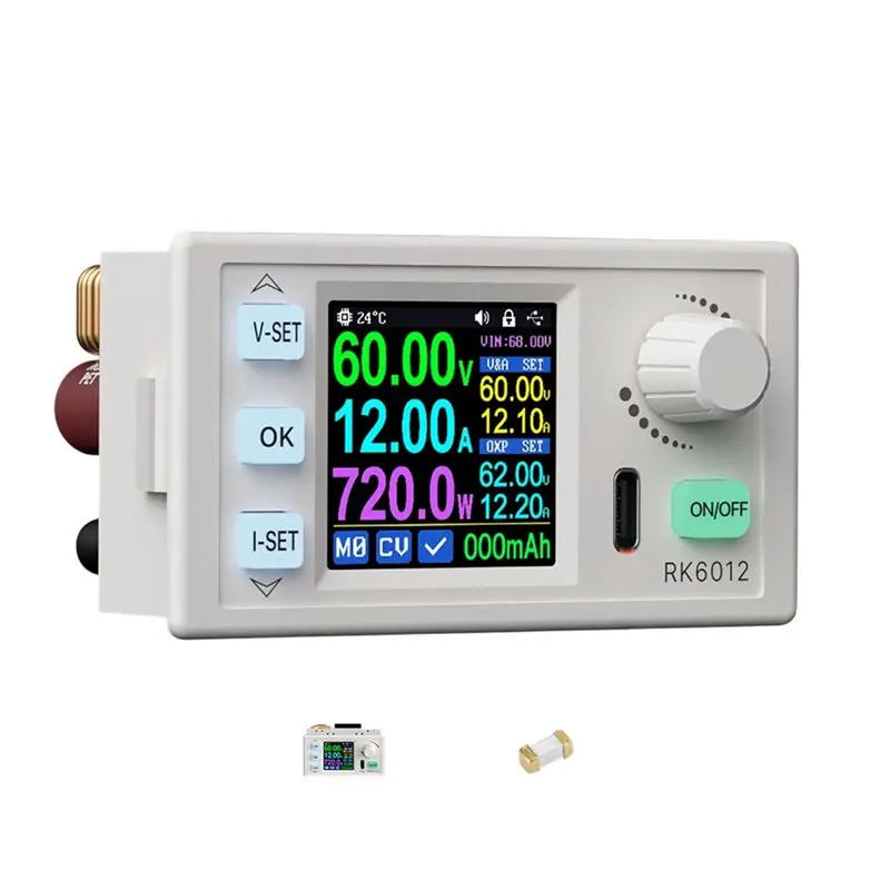 Y51A-RK6012 60V 12A Adjustable Output DC-DC Step-Down Voltage Transformer Model Converter Power Supply Module Tester