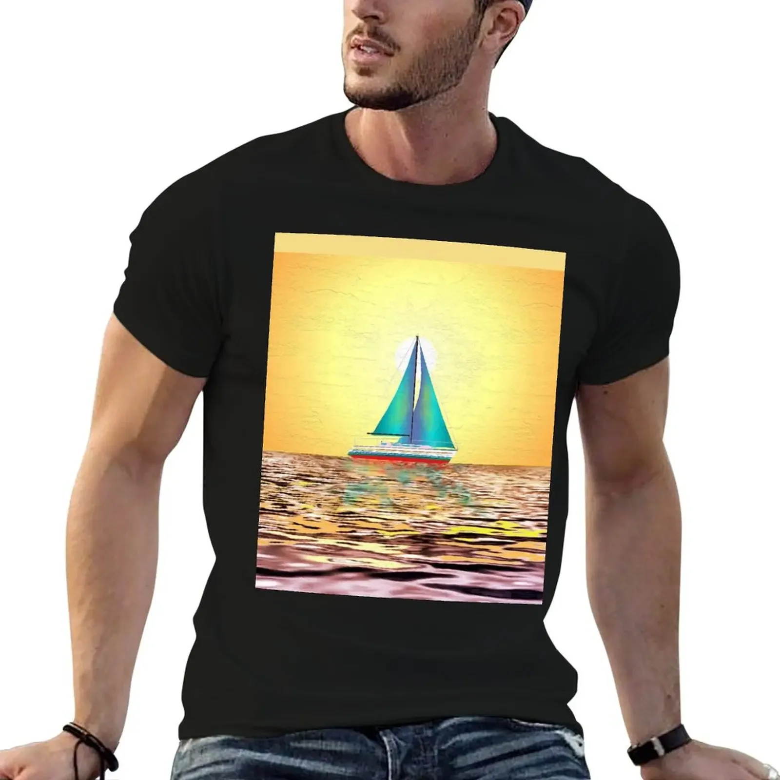 Sailing Away T-Shirt tops boys whites mens t shirt