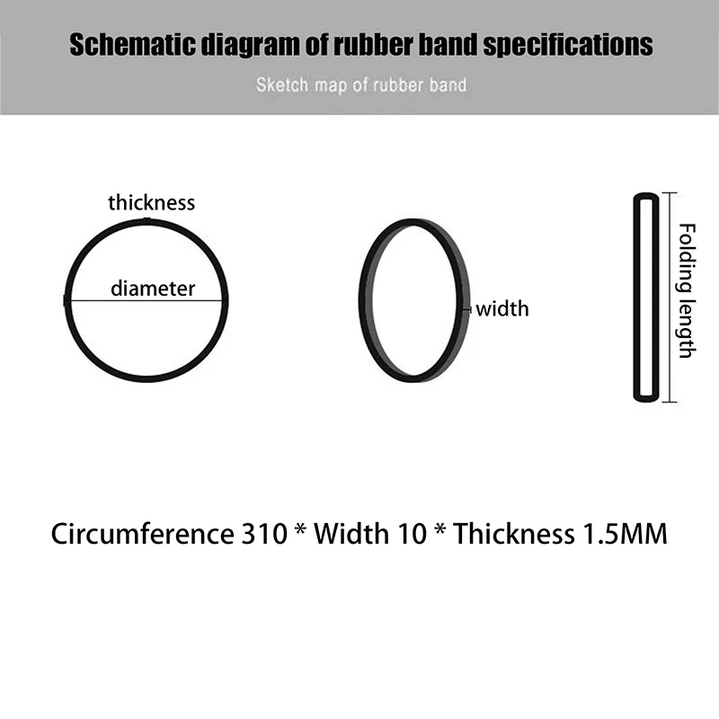 HOT! 20pcs Black Rubber Bands Large Size Stretchable Elastic Rubber Ring For Office Stationery Package Supplies