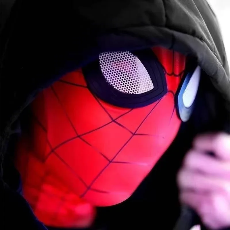 슈퍼 히어로 스파이더 맨 마스크 Gwen Miles Morales 아이언 맨 헤드 기어 어린이 성인 소년 의상 액세서리 역할 놀이 크리스마스 소품