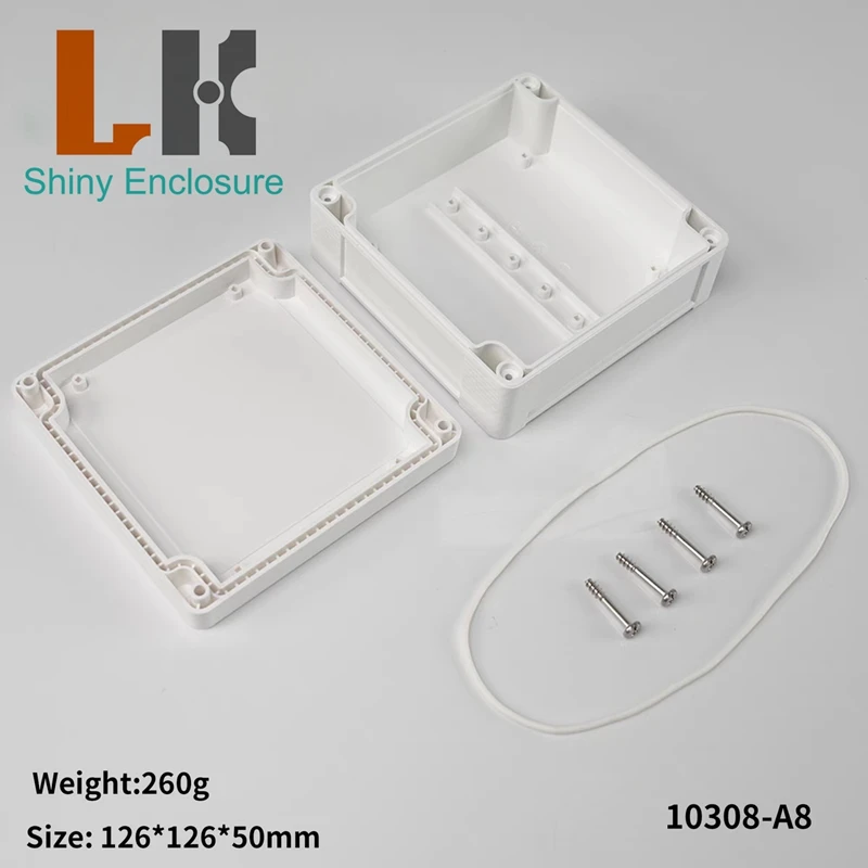Diy Plastic Enclosure 126x126x50mm IP68 Waterproof Power Electrical Junction Box Waterproof Outdoor Plastic Box Distribution Box