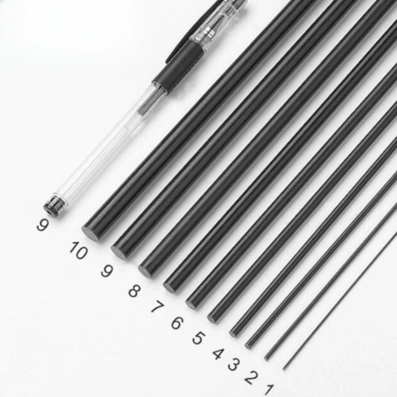 1-20pcs Black Fiberglass Rod Dia 1/1.5/2/2.5/3.0/3.5/4/4.5/5.0/6/7/8mm~16mm Insulation Kite Pole Fiberglass Rod Length 500mm