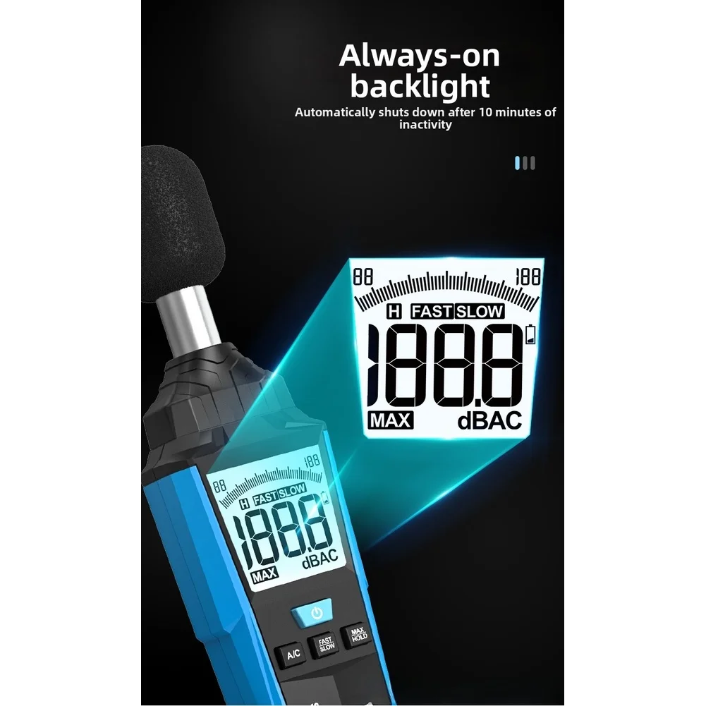 /SL720A /Portable /Sound Level Meter 30-130dB Noise Detector With Fast Slow For Response For Industrial Environment Testing Tool