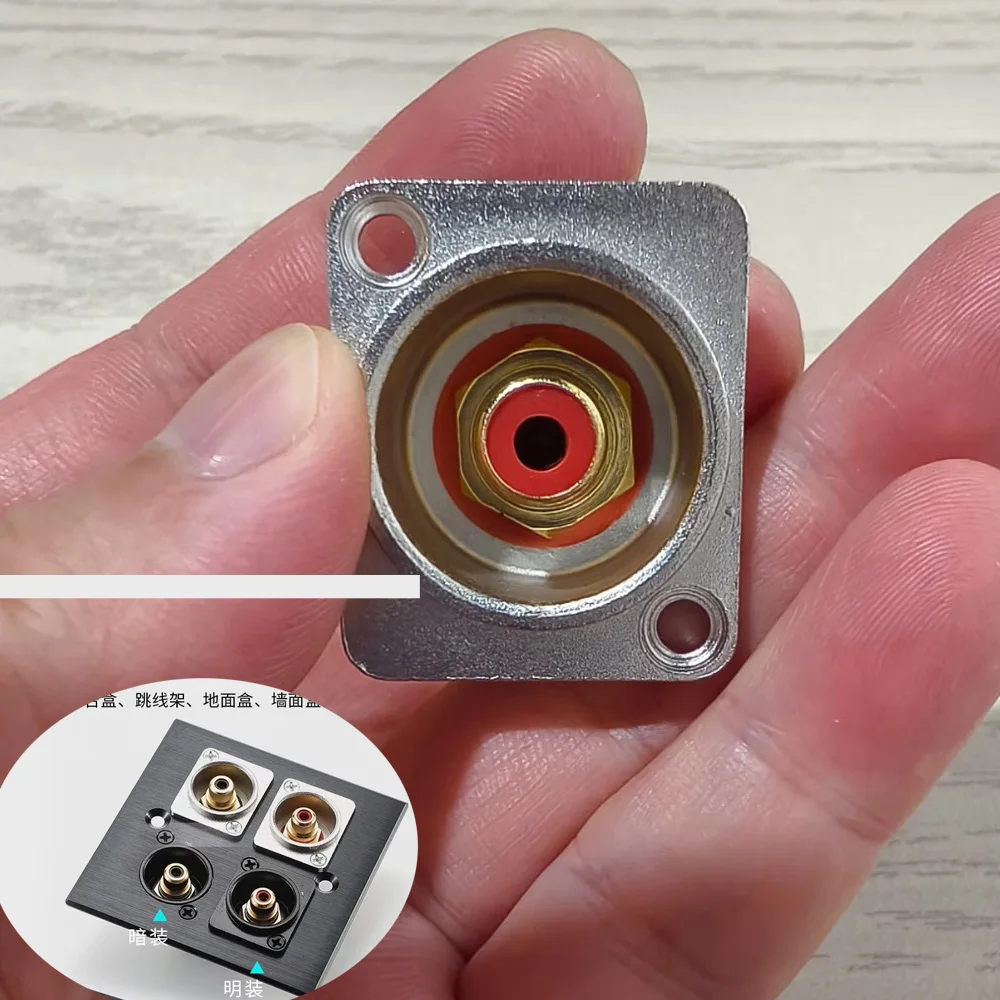 A367A-B Type D RCA Solder Gold Plated Chassis Mounting 86 Panel Module Soldering Female Socket AV RCA Audio Connection Adapter
