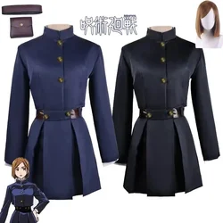 Anime Jujutsu Kaisen Kugisaki Nobara Cosplay Kostuum Pruik Heuptasje Jurk Halloween Kerstfeest Uniform Meisjes Vrouwen