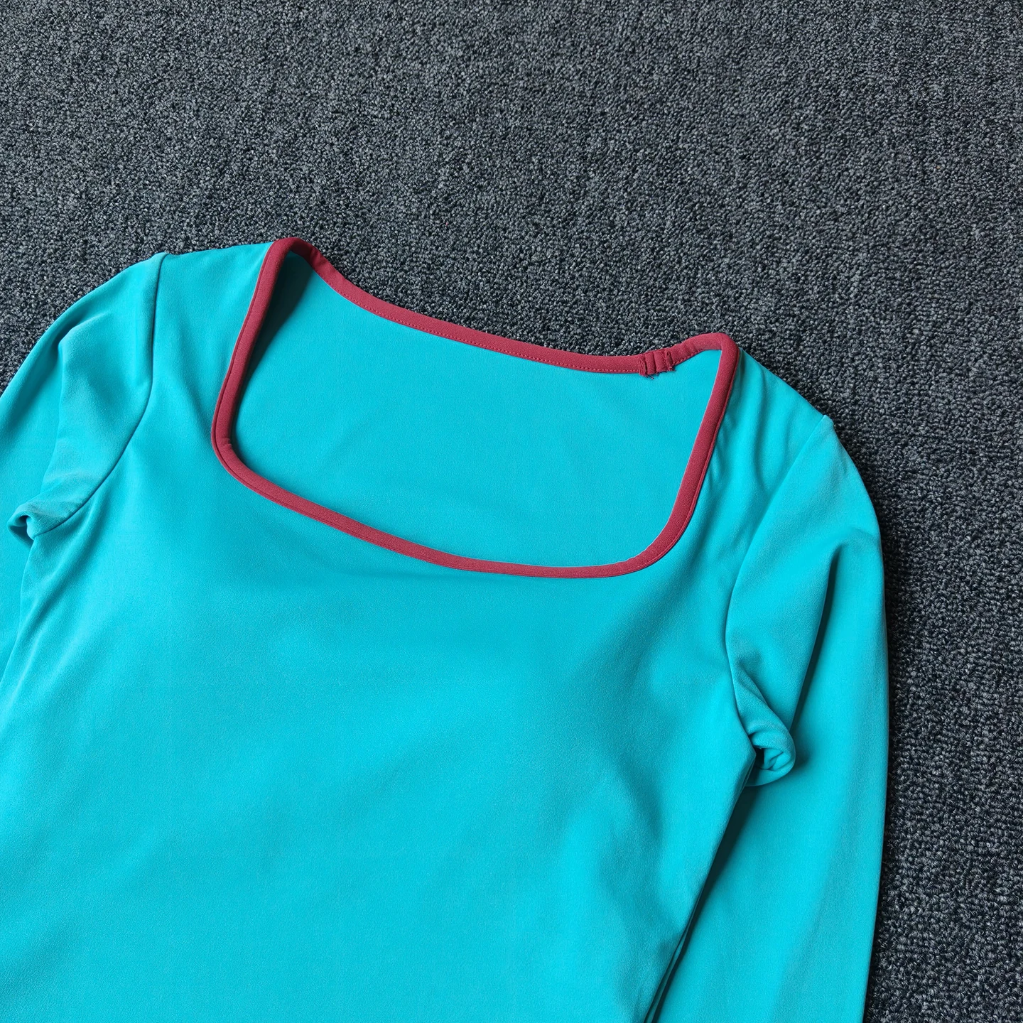 Damen Yoga Rundhals-Langarmshirts Hochelastisches Atmungsaktives T-Shirt Outdoor-Sport Fitness Gym Workout Pilates Slim Top Anzug – Detail 5
