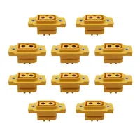 10 unids/lote XT60NE-F conector hembra tornillo montaje en Panel fijo tipo soldadura XT60E XT60 enchufe para RC Lipo batería Drone juguete DIY