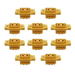 10Pcs/lot XT60NE-F Female Connector Screw Fixed Panel Mount Soldering Type XT60E XT60 Socket For RC Lipo Battery Drone Toy DIY