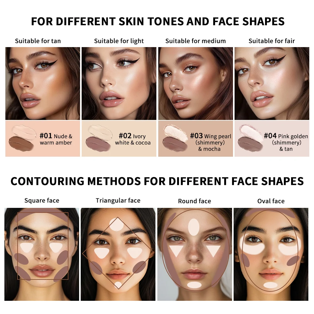 Double Head Contour Face Foundation Concealer Pen Long Lasting Dark Circles Body Corrector Contour Concealers Stick Cosmetics