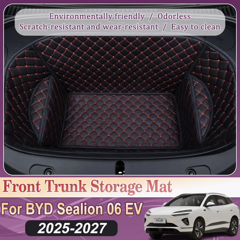 For BYD Sealion 06 EV 2025 Accessories Sea Lion 06 2026 2027 Car Front Storage Compartment Mat Trunk Mat Auto Protective Cushion