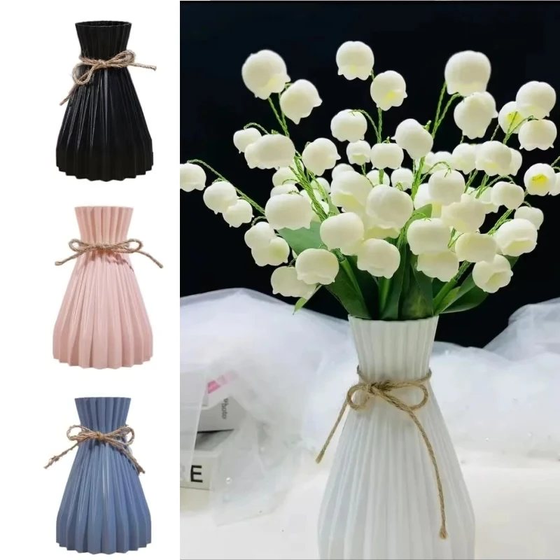 

Plastic Flower Vase Creative Origami Vase European Pleated Vase Waist Folding Flower Vase Folding Paper Style Dry Flower Bottle