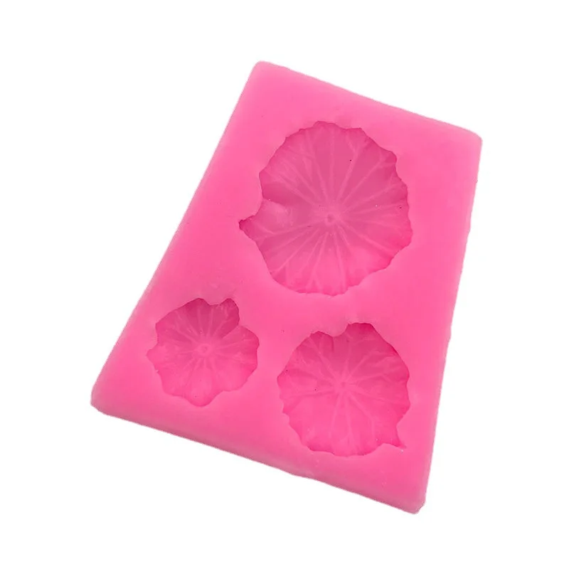 1 Piece, Triple Lotus Leaf Silicone Mold, Sugar Flipping Chocolate Biscuit Cake Mold, Aromatherapy Decoration Mold