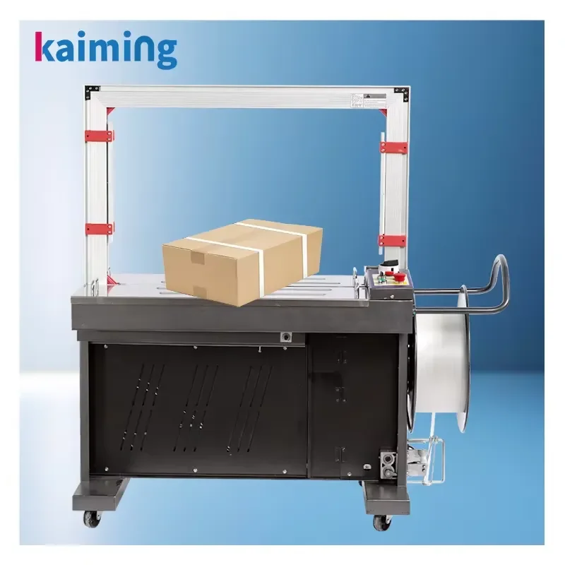 201A Semi- Automatic PP Belt Strapping Machine Carton Box Strapping Machine Arch Type Bundling for Logistics Warehouse