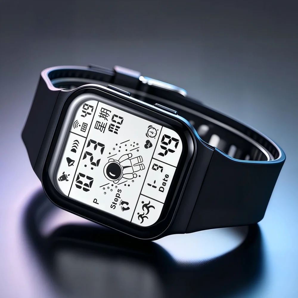 Fashion Sports Watches for Men Women Waterproof LED Sports Watches Spaceman Multifunction Clock Student Electronic Wristwatch