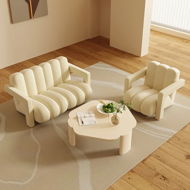 

Cream style fabric simple modern clothing store reception sofa chair