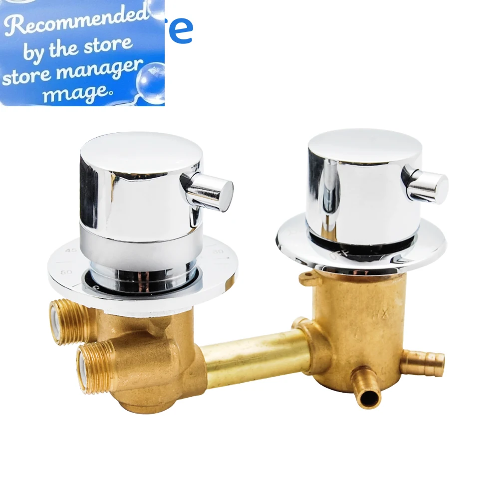 Thermostatic Shower Faucets 2/3/4 Outlet 10cm /12.5cm Intubation Brass Mixing Valve Tap Temperature Mixer Control Bathroom