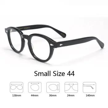 Lunettes de vue pour homme, monture ronde vintage, verres transparents, style Johnny Depp. 8 best sales Montures transparentes pour hommes - №8