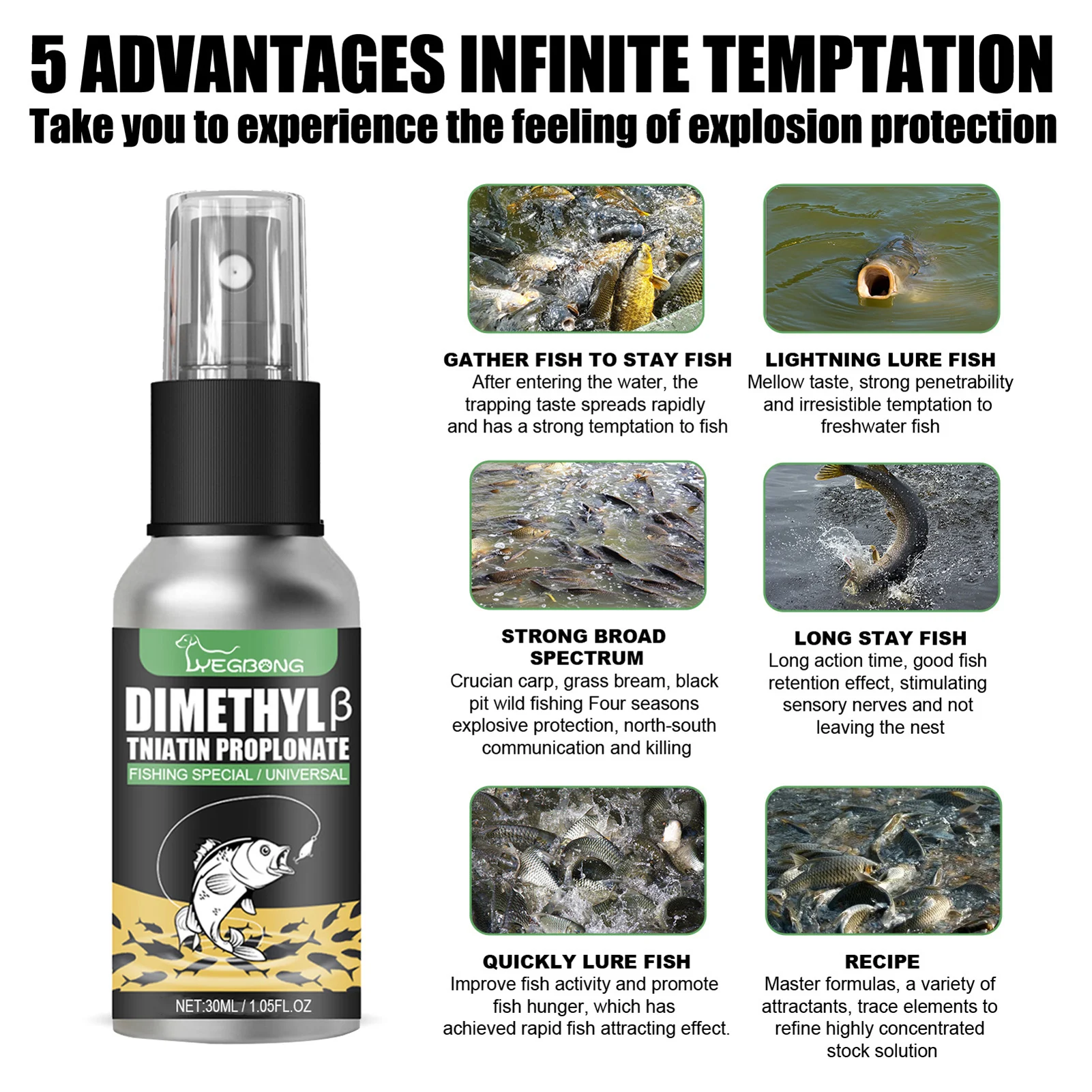 Fish Attractant Lures Baits Lure Fish Quickly Fast Diffusion Bait for Freshwater and Sea Fish