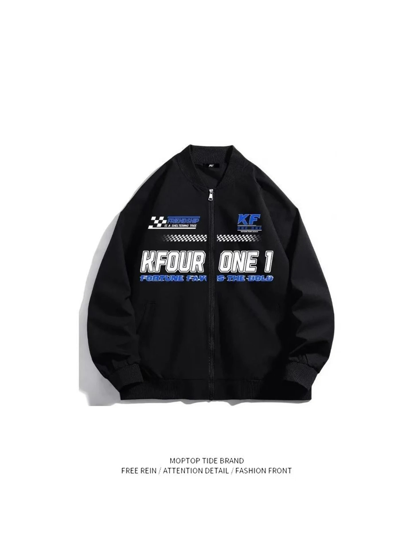 

Куртка-пилот свободного кроя в бейсбольном стиле для мужчин и женщин, весна-осень, модная повседневная новая модель, мотоциклетная одежда из полиэстера