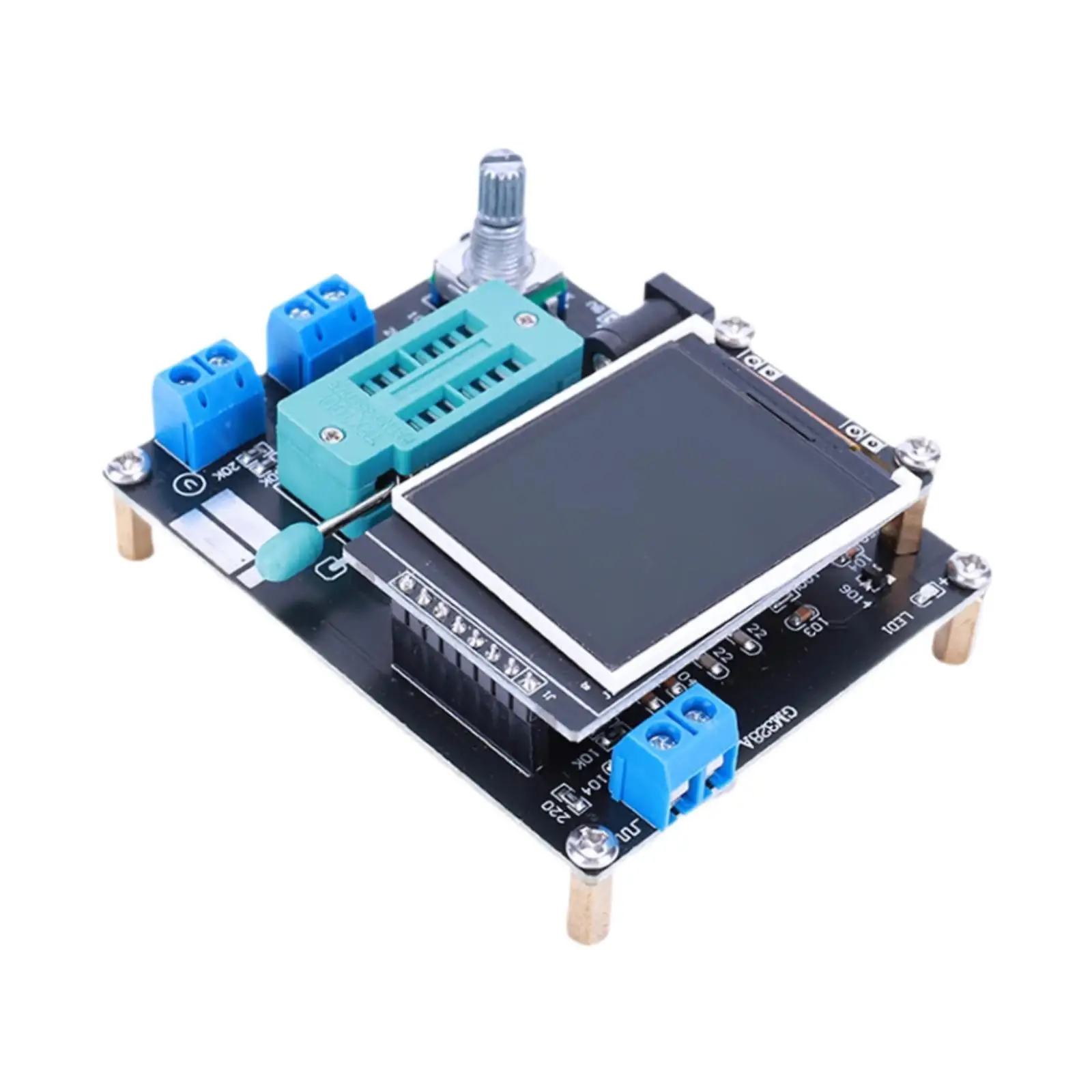 Portable Transistor Tester PWM Square Wave PC Material Voltmeter Meter for Electronics Hobbyists