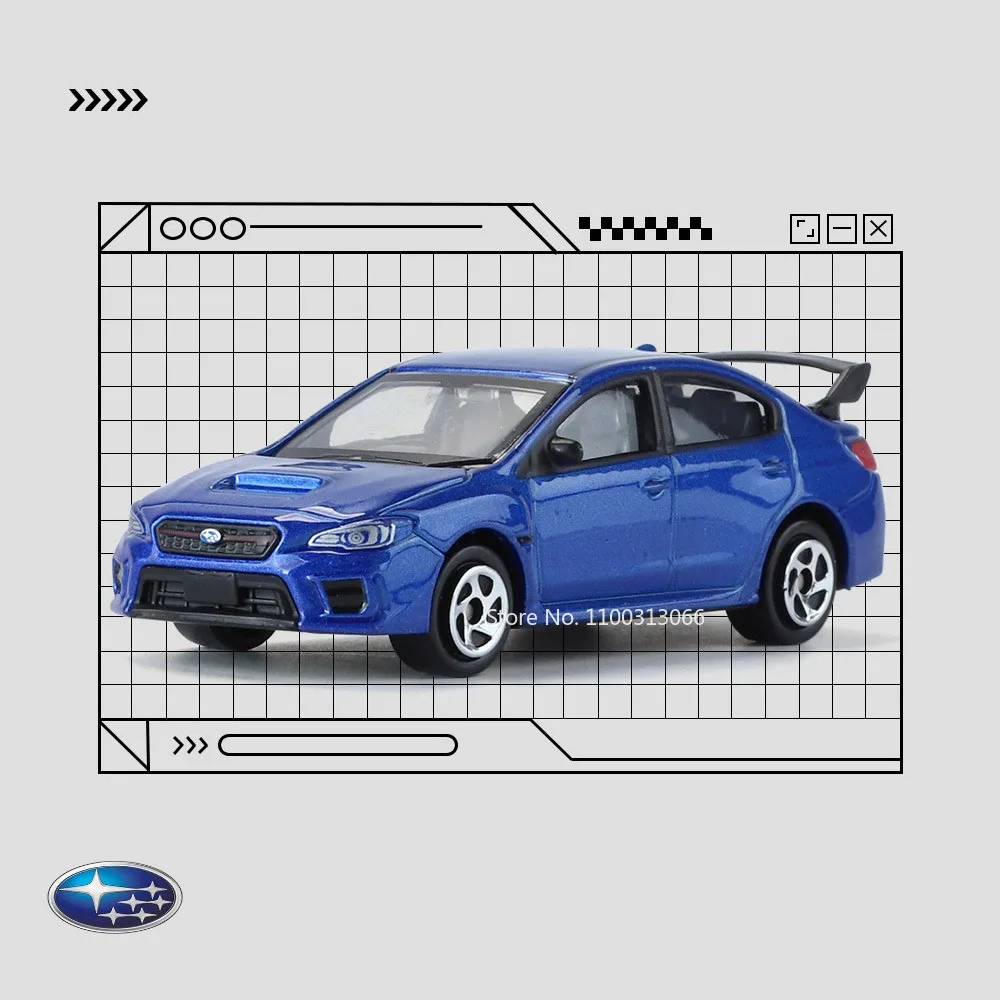1:64 Scale Alloy Diecast WRX STI Toys Model Cars Slide Forward Mini Vehicle Wheel Shock Absorption Miniature Car Collectors Fun