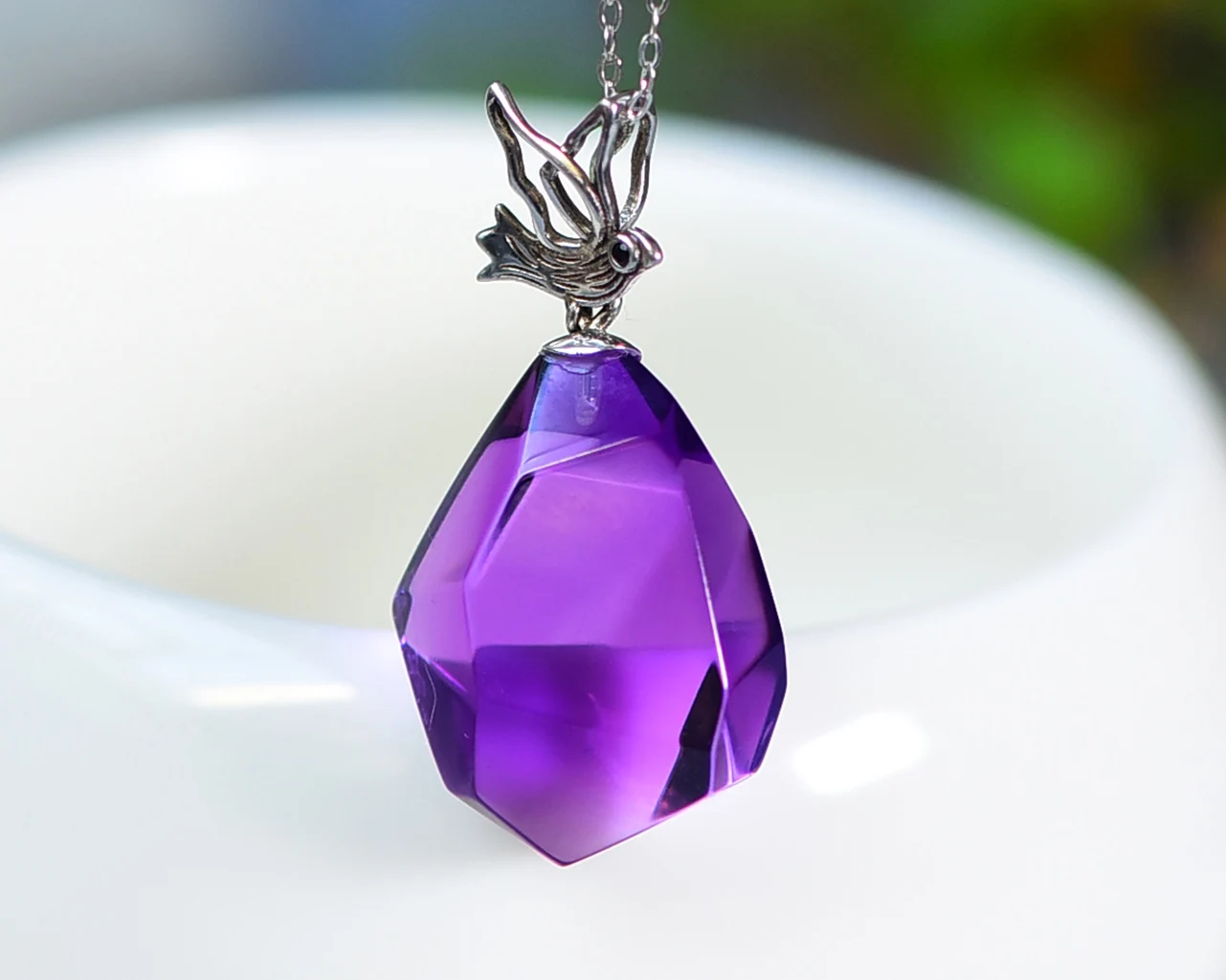 Natural Purple Amethyst Quartz Fish Pendant Faceted 33*15.6*11.8mm Amethyst Jewelry Beads Women Men Necklace Brazil AAAAAA