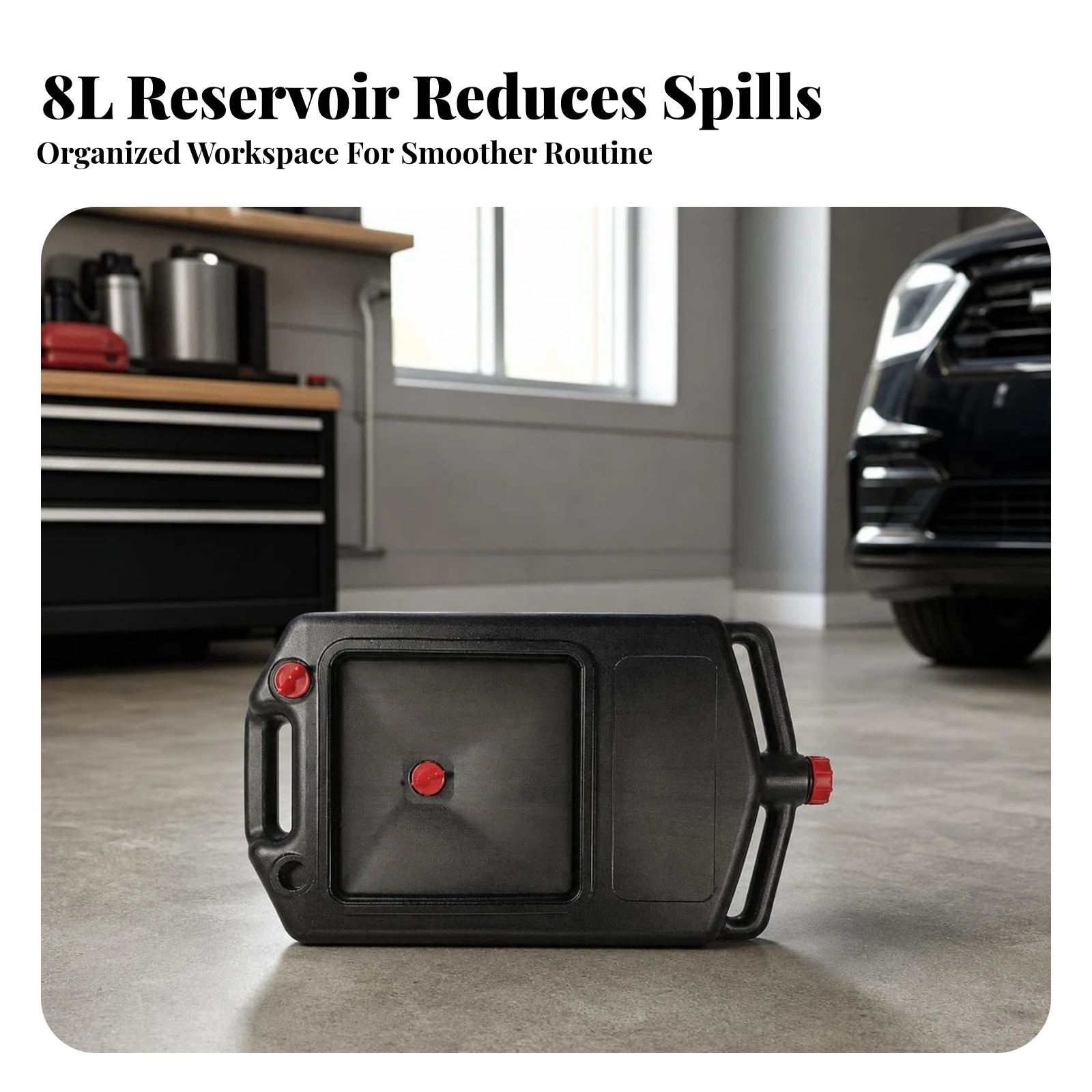 Oil Drain Pan 8L Oil Drain Pan with Cap Container Sturdy Compact for Mechanics, Garage, Workshop