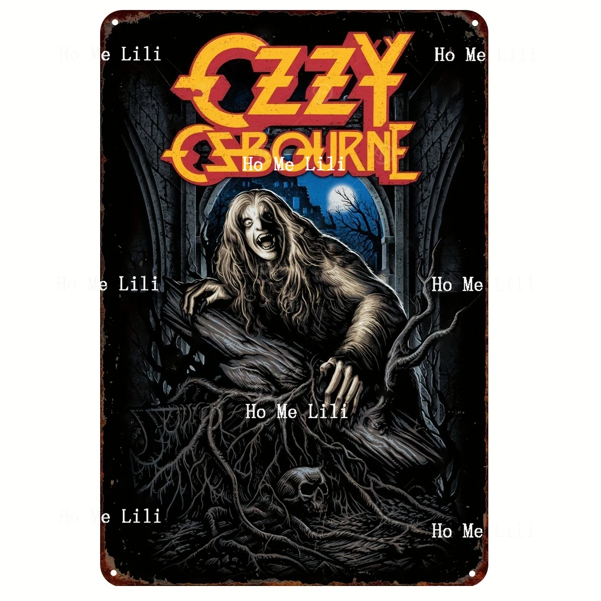 Vintage Tin Sign Retro Metal Sign Ozzy Osbourne Rock Music Poster For Cafe Bar Man Cave Office Home Wall Decor Gift