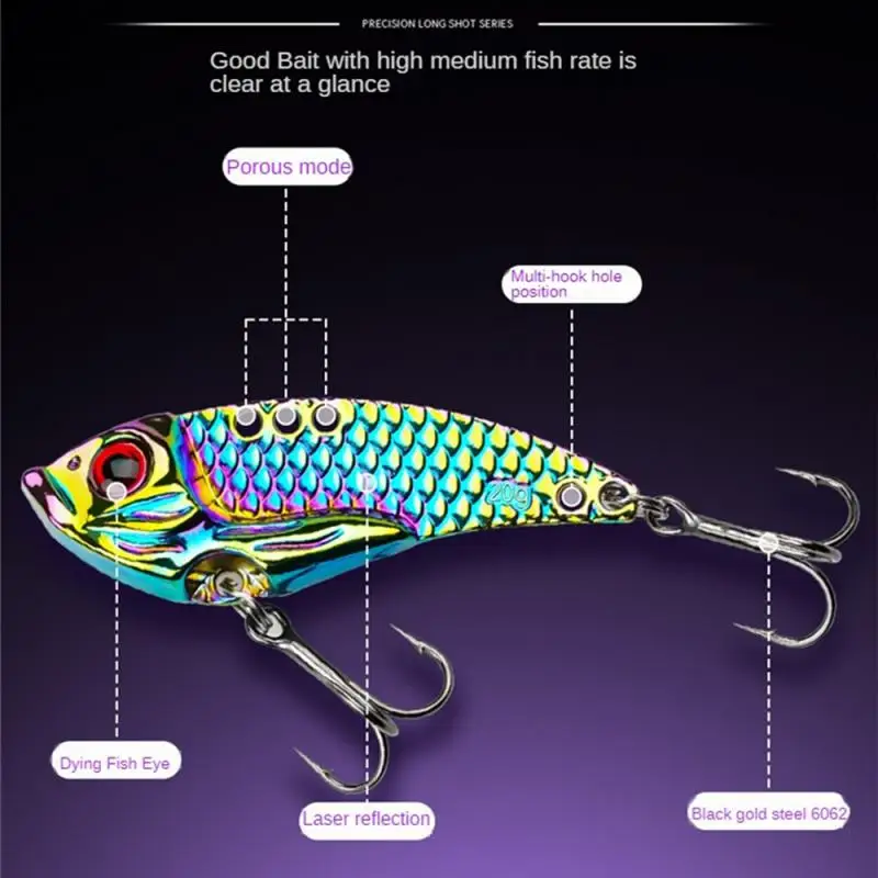 Metal VIB 3/7/10/15/20G Fishing Lure Vibration Spoon Colorful Hard Baits Crankbait Wobbler Swimbait Cicada VIB Fishing Tackle