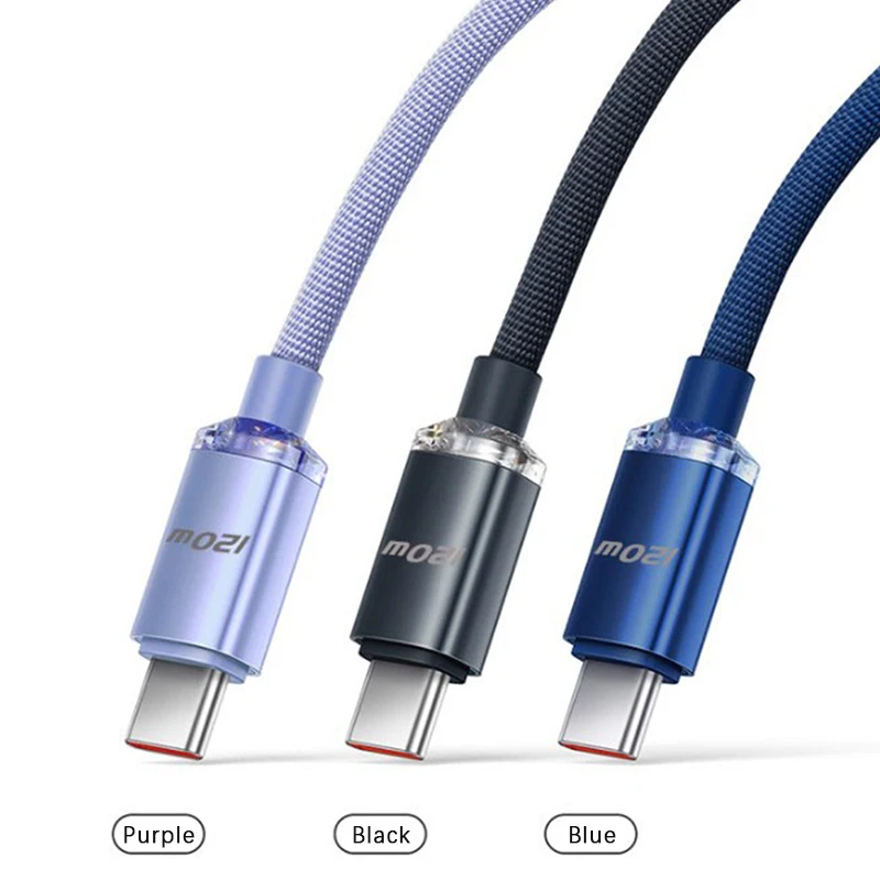 كابل شحن سريع من نوع C USB ، سلك بيانات ، شحن سريع ، 6A ، W ، جديد