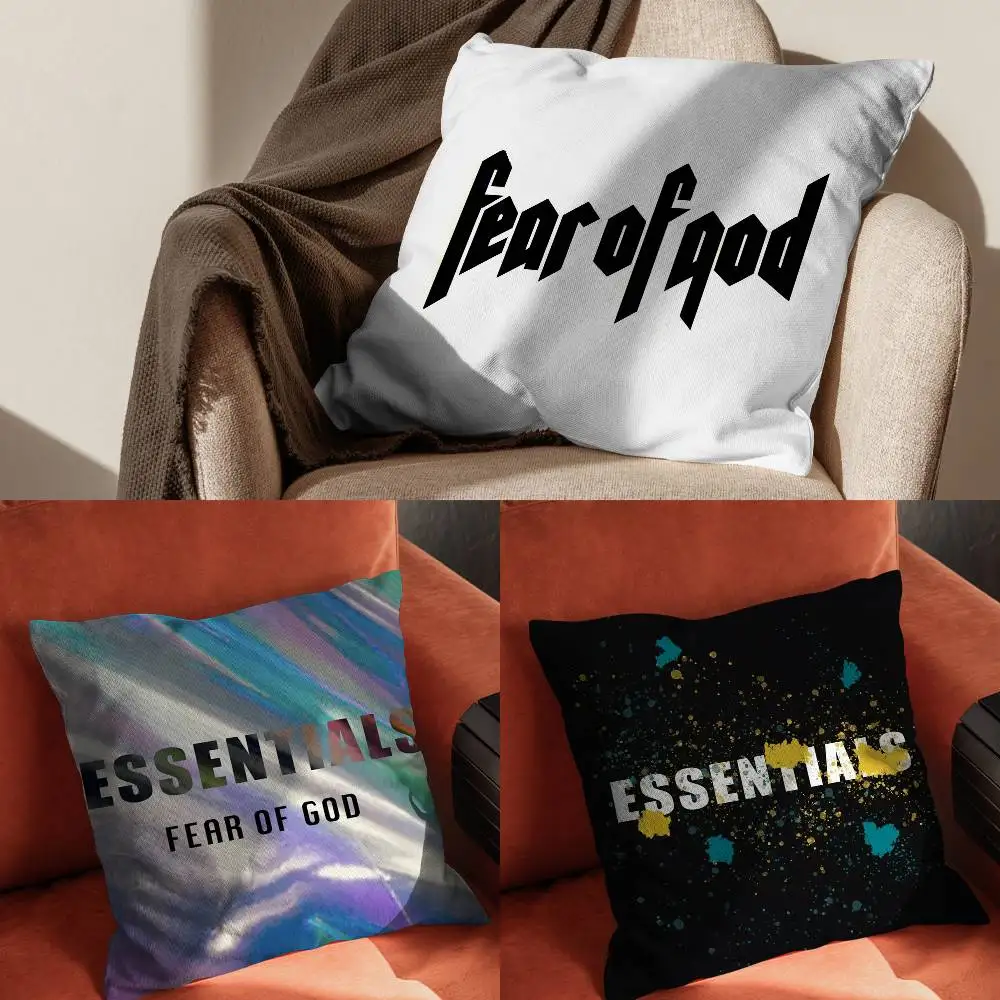 

F-Fear Of God Pillow Case Pillowcase For Car Pillows 60x60 Cushions Luxury Double Sided Cover Home And Decoration Sofa 30x30