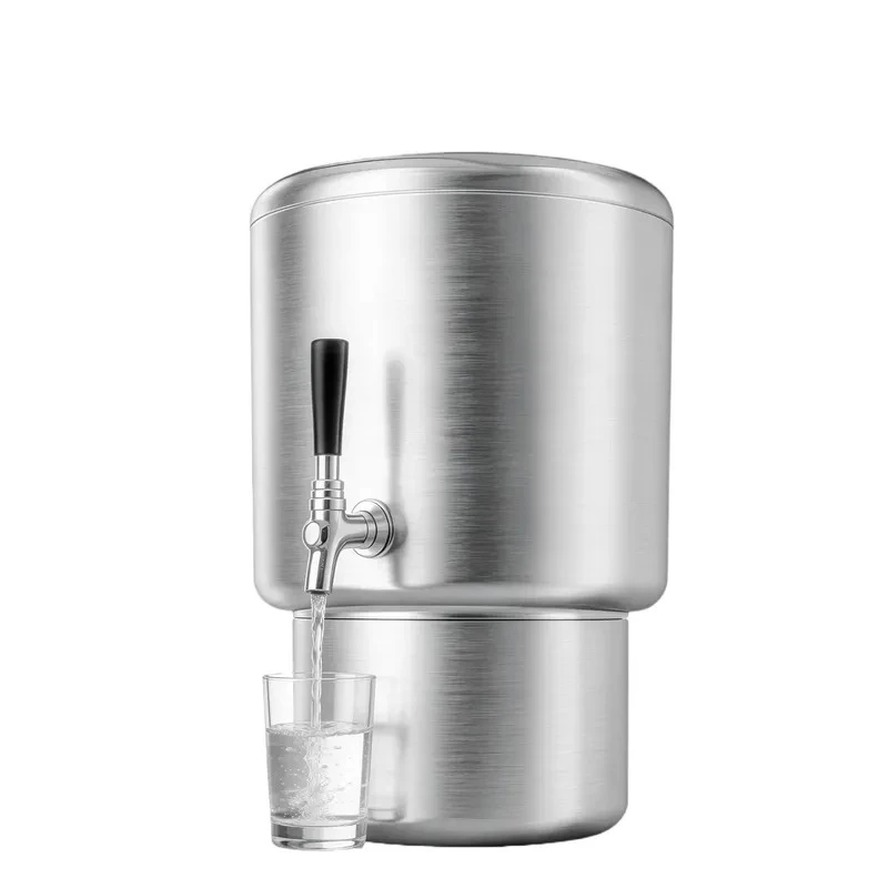 Gravity water filtration system for household and kitchen desktop purifiers, which can reduce heavy loads