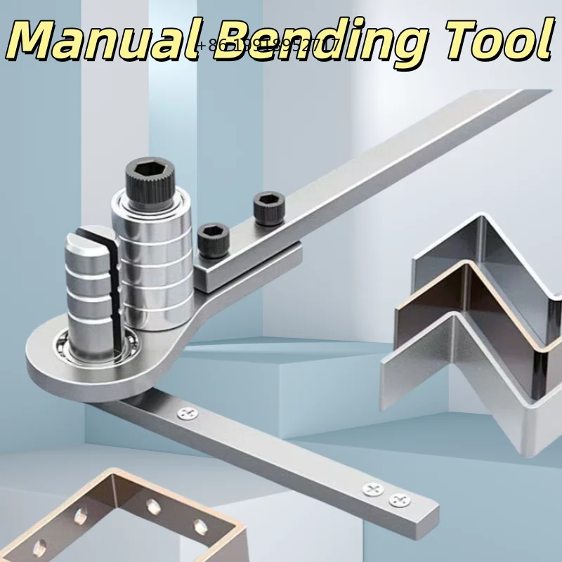 Manual Flat Iron Bender - Copper Bar Bending Tool, Steel Plate/Copper Plate/Iron Wire/Copper Strip 90-Degree Right Angle Bending