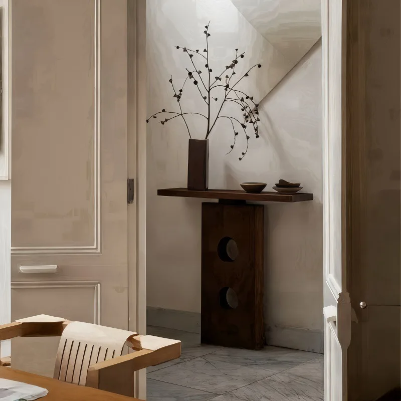 Solid Wood Entrance Console   Simple Modern Living Room Partition Shelf Entryway Foyer Hallway