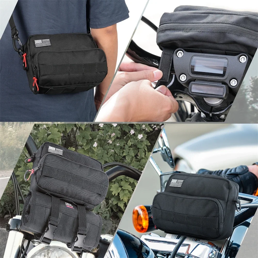 Motorcycle Front Storage Bag Handlebar Bag Motorcycle Bar Pack Universal For BMW R1200GS R1250GS For Cruiser Softail Sportsters