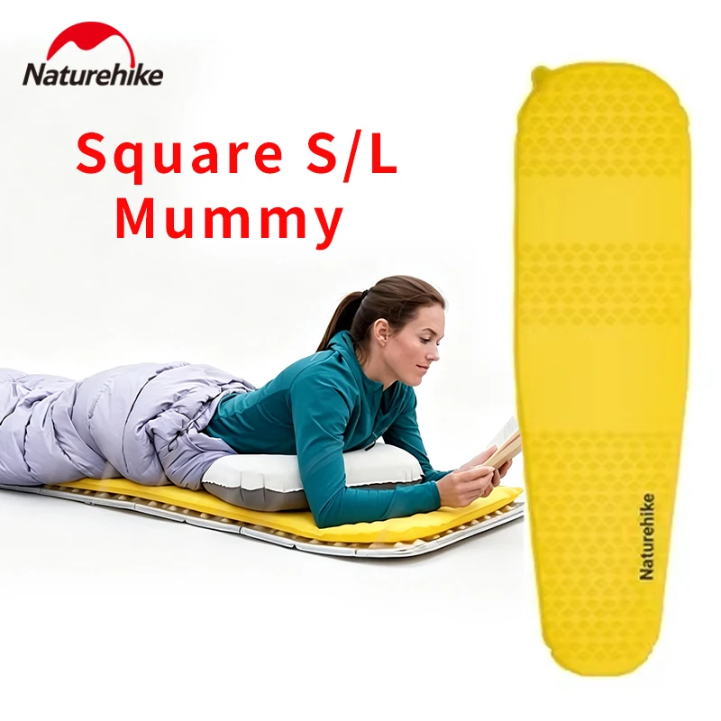 Naturehike Feather Bone R3.6 Ultra Light Automatic Inflatable Pad  About 610g Handheld Bag Save Space Lock Temperature Soft Elas